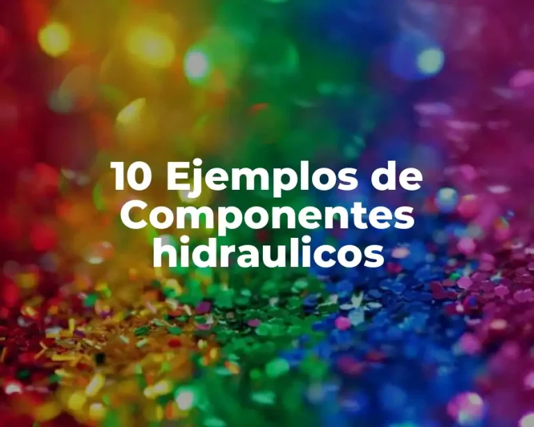 10 Ejemplos de Componentes hidraulicos