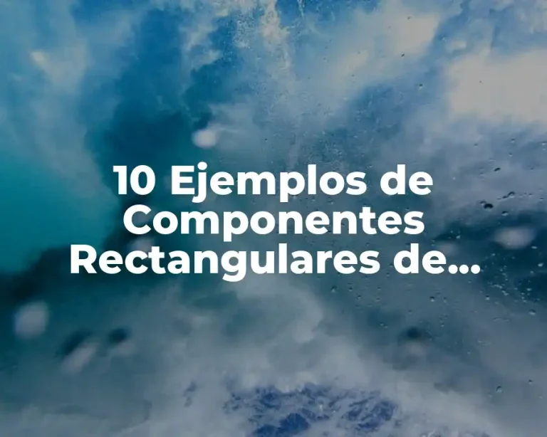 10 Ejemplos de Componentes Rectangulares de Vectores
