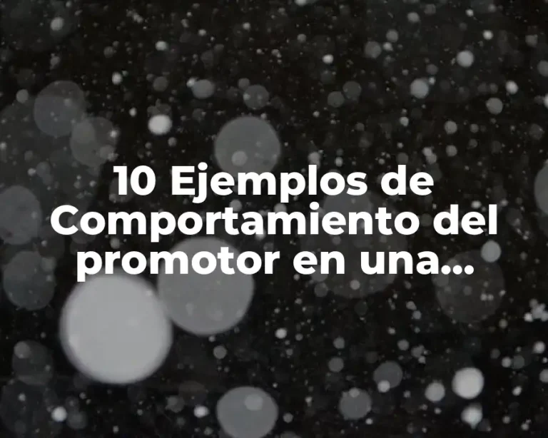 10 Ejemplos de Comportamiento del promotor en una empresa
