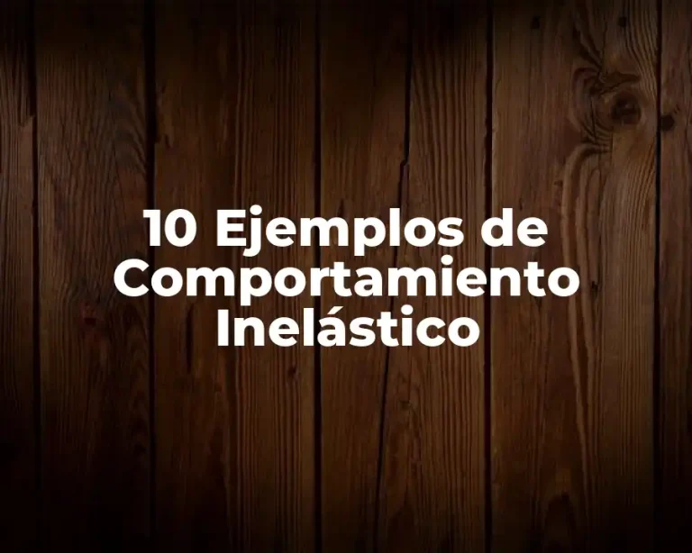 10 Ejemplos de Comportamiento Inelástico