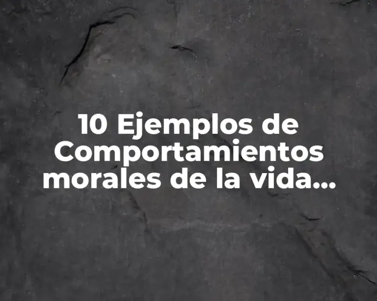 10 Ejemplos de Comportamientos morales de la vida cotidiana