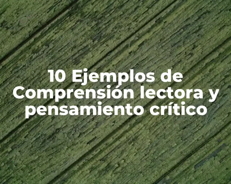 10 Ejemplos de Comprensión lectora y pensamiento crítico