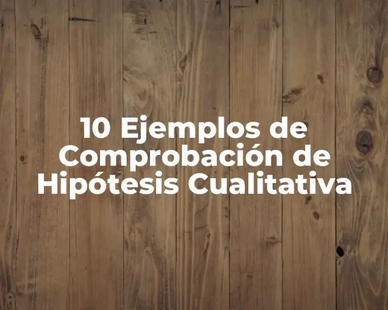 10 Ejemplos de Comprobación de Hipótesis Cualitativa