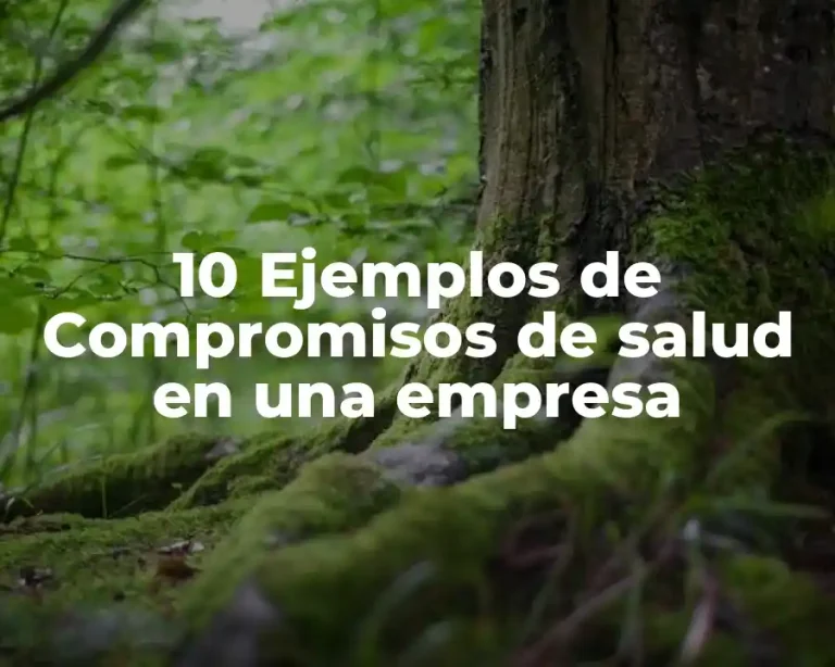 10 Ejemplos de Compromisos de salud en una empresa