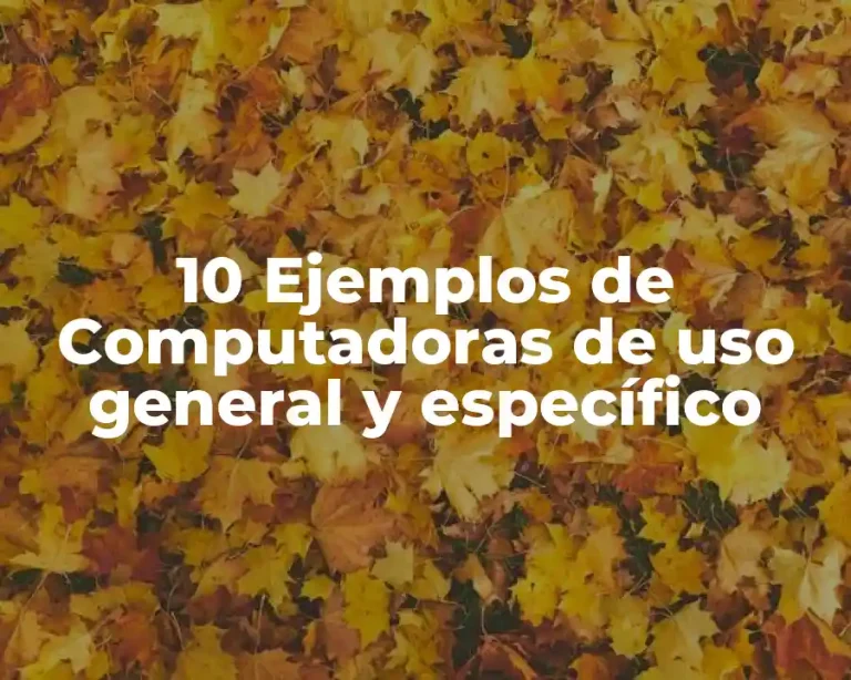 10 Ejemplos de Computadoras de uso general y específico