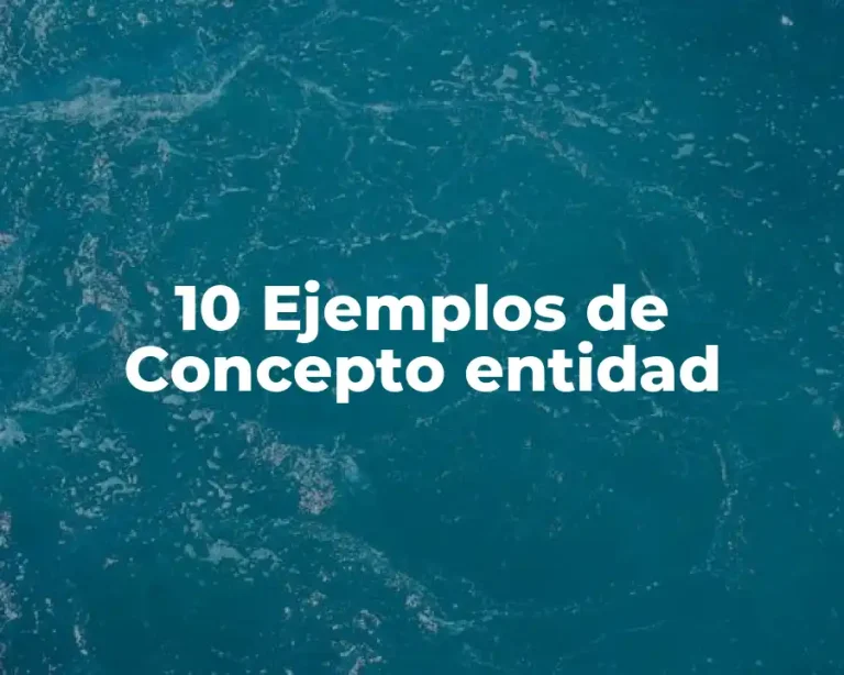 10 Ejemplos de Concepto entidad