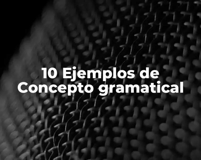 10 Ejemplos de Concepto gramatical