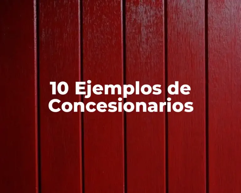 10 Ejemplos de Concesionarios