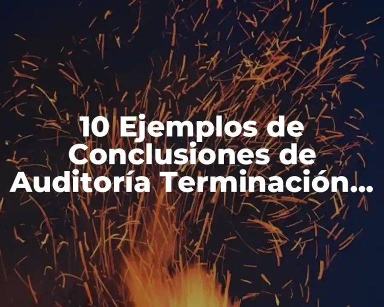 10 Ejemplos de Conclusiones de Auditoría Terminación de Cursos