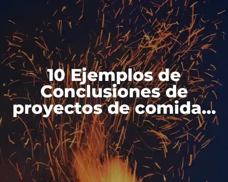 10 Ejemplos de Conclusiones de proyectos de comida chatarra