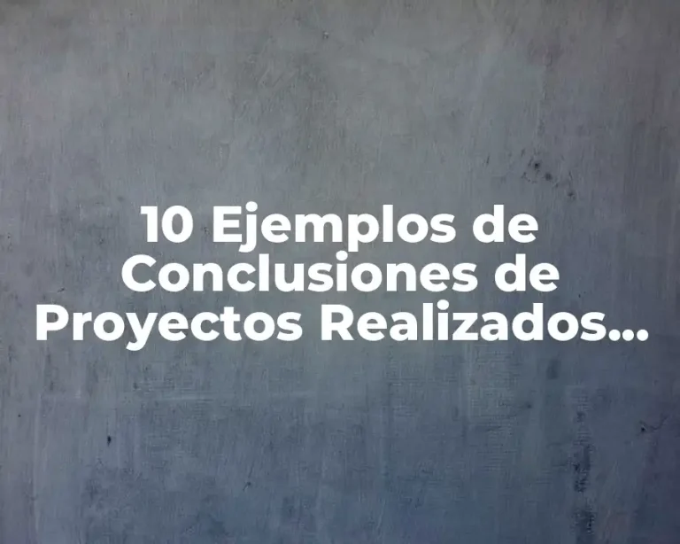 10 Ejemplos de Conclusiones de Proyectos Realizados de una Empresa, Definición, Diferencias y para que sirve
