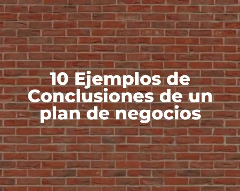 10 Ejemplos de Conclusiones de un plan de negocios