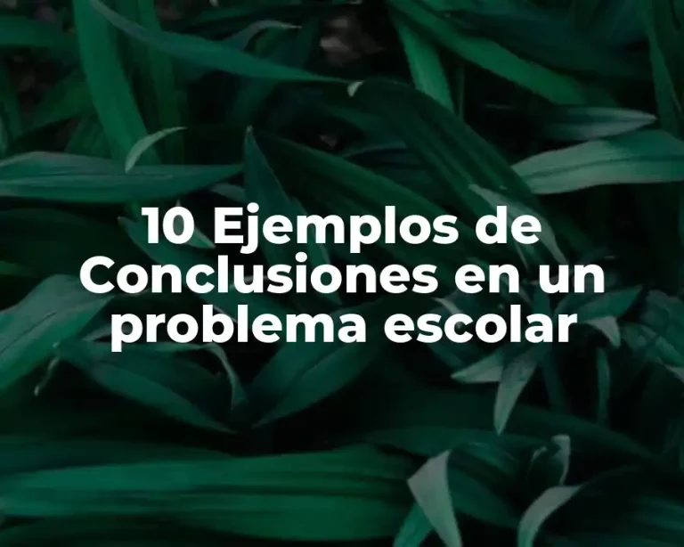 10 Ejemplos de Conclusiones en un problema escolar