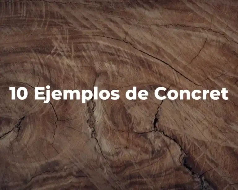 10 Ejemplos de Concret