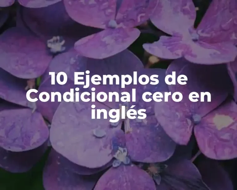 10 Ejemplos de Condicional cero en inglés