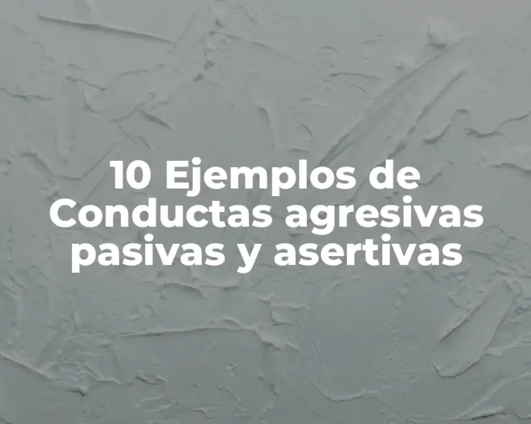 10 Ejemplos de Conductas agresivas pasivas y asertivas