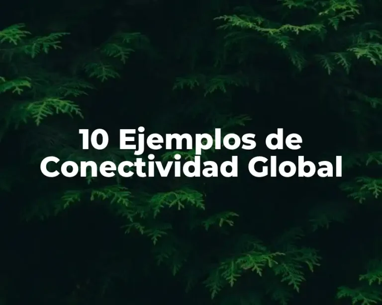 10 Ejemplos de Conectividad Global