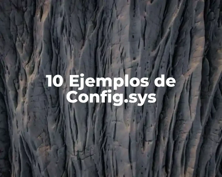 10 Ejemplos de Config.sys