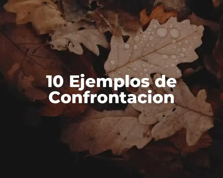 10 Ejemplos de Confrontacion