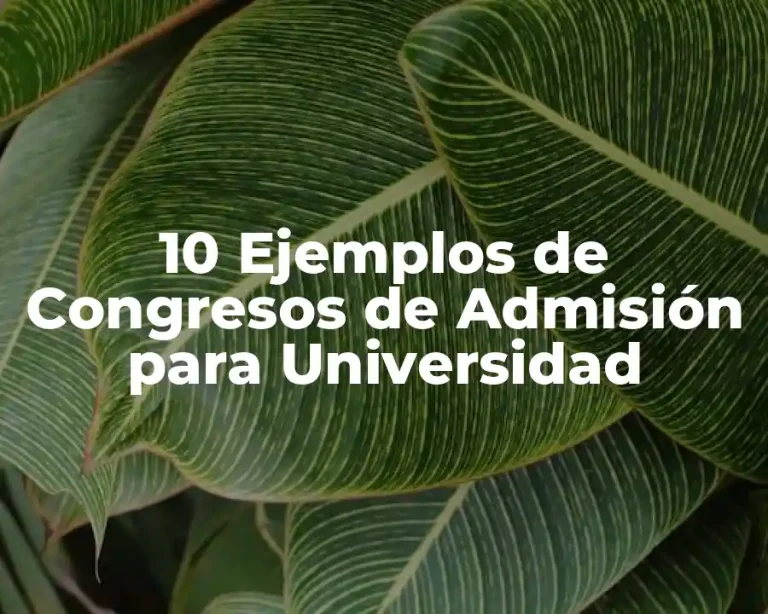 10 Ejemplos de Congresos de Admisión para Universidad