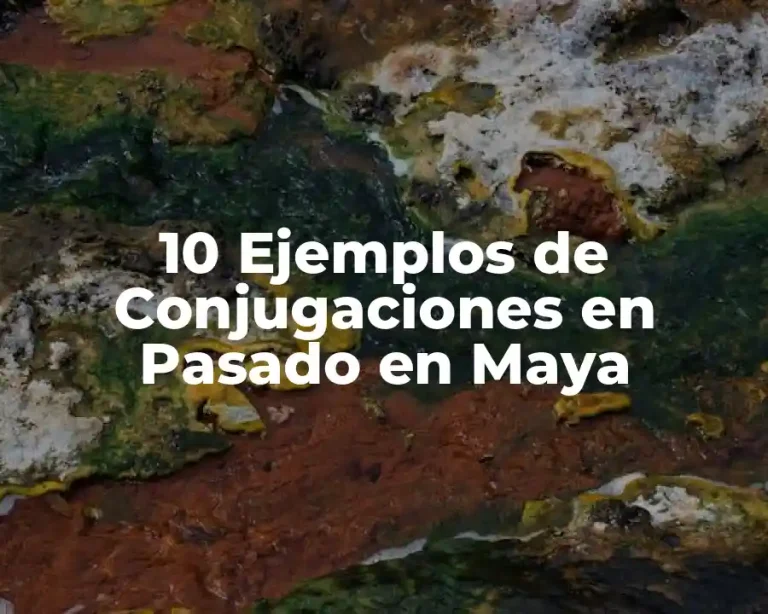 10 Ejemplos de Conjugaciones en Pasado en Maya