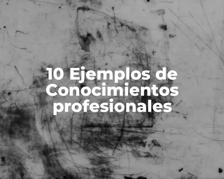 10 Ejemplos de Conocimientos profesionales