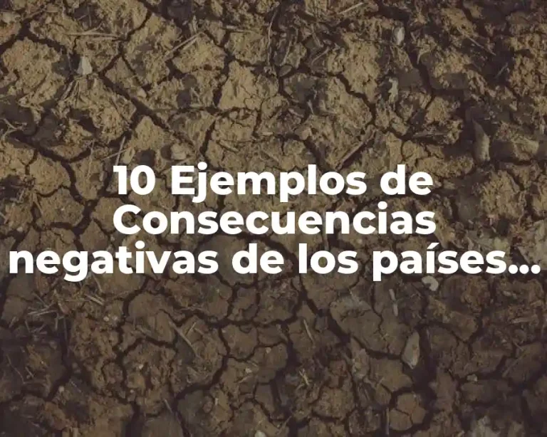 10 Ejemplos de Consecuencias negativas de los países expulsores