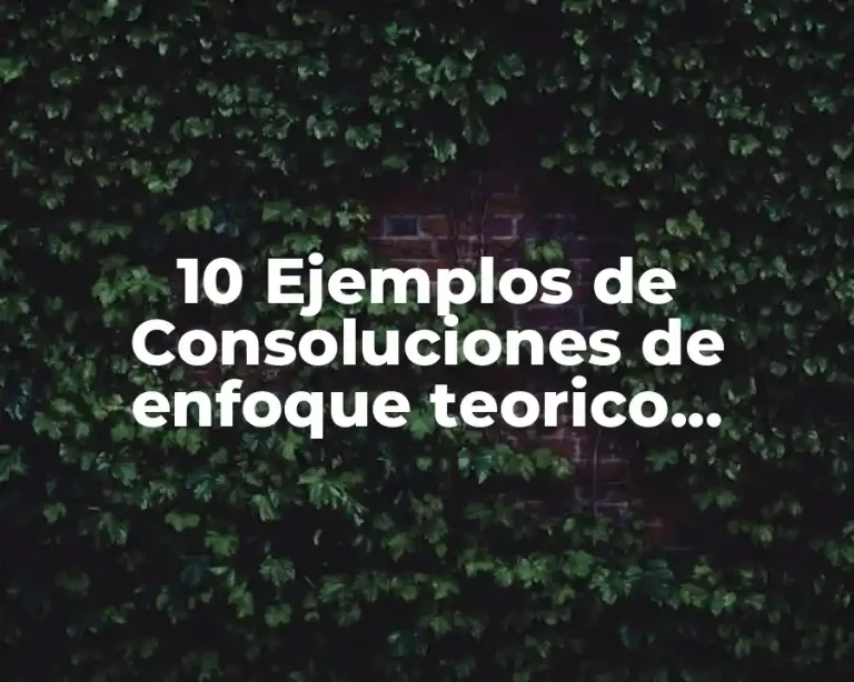10 Ejemplos de Consoluciones de enfoque teorico metodologico del estudio