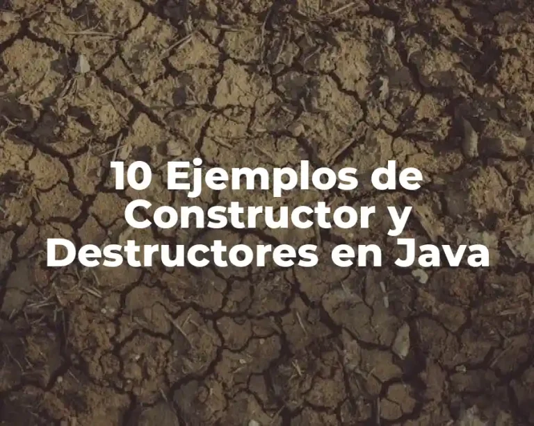 10 Ejemplos de Constructor y Destructores en Java