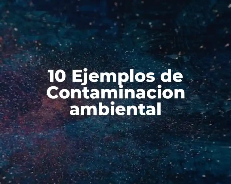 10 Ejemplos de Contaminacion ambiental
