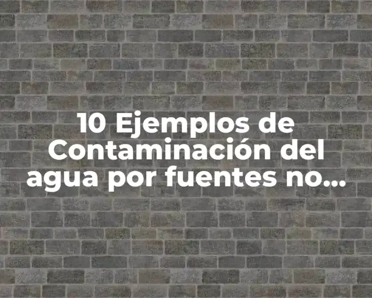 10 Ejemplos de Contaminación del agua por fuentes no puntuales
