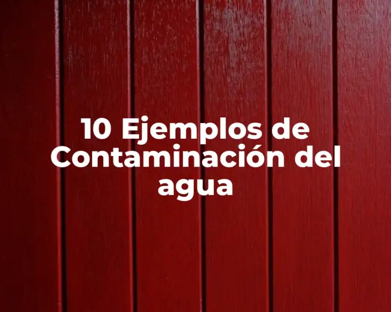 10 Ejemplos de Contaminación del agua