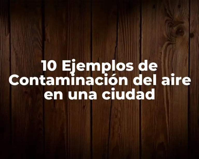 10 Ejemplos de Contaminación del aire en una ciudad