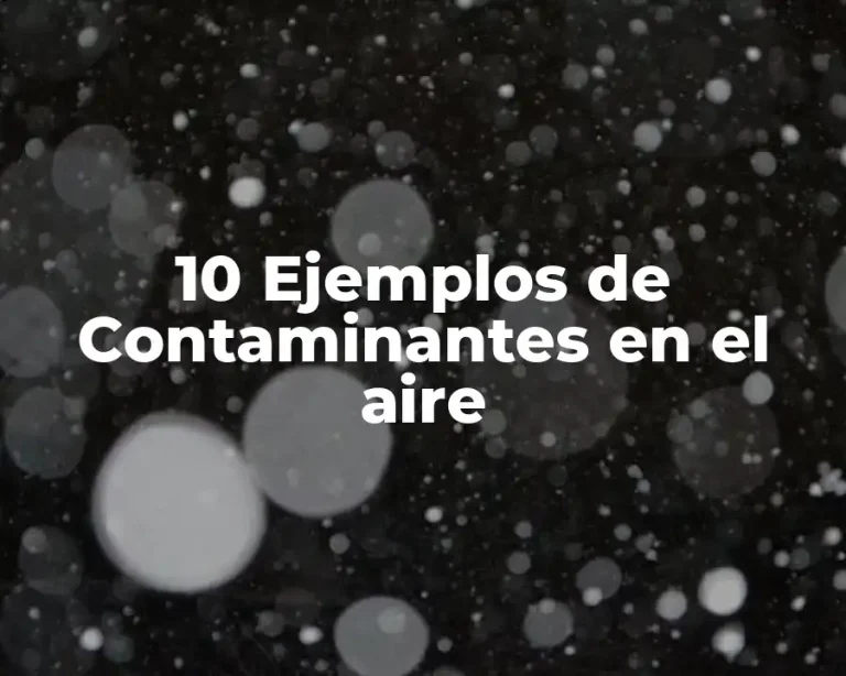 10 Ejemplos de Contaminantes en el aire