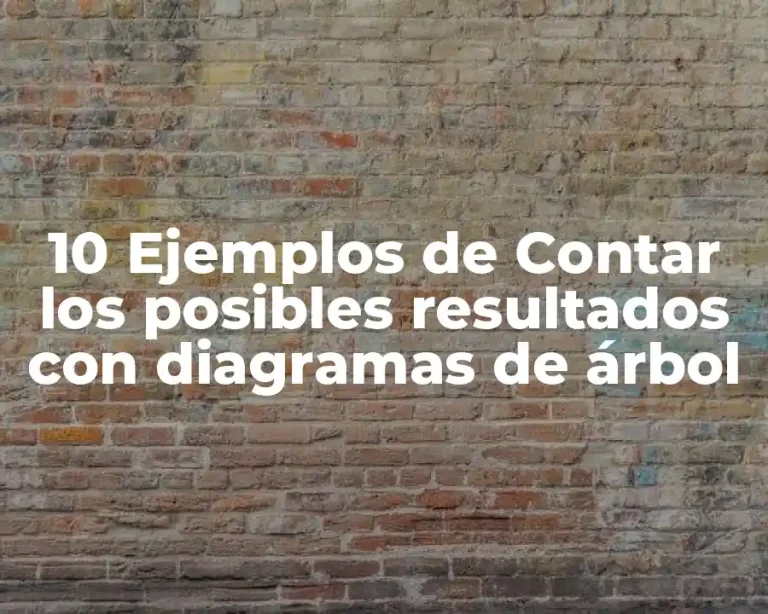 10 Ejemplos de Contar los posibles resultados con diagramas de árbol