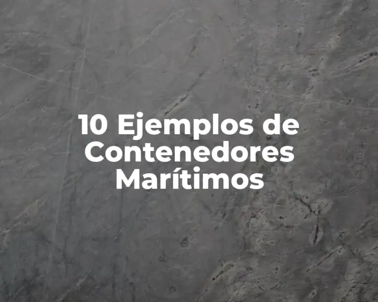 10 Ejemplos de Contenedores Marítimos