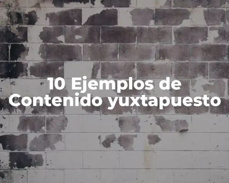 10 Ejemplos de Contenido yuxtapuesto