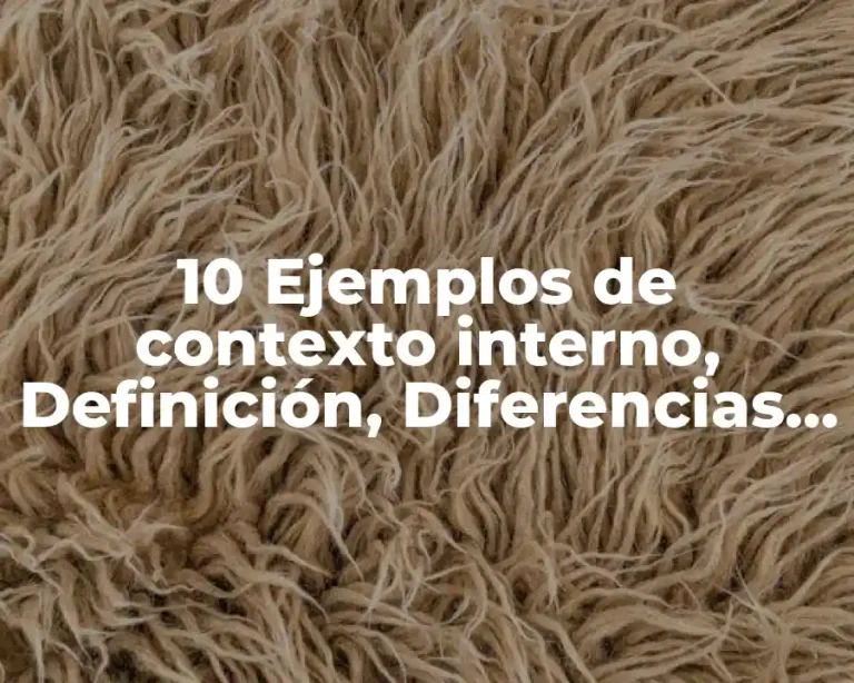 10 Ejemplos de contexto interno, Definición, Diferencias y para que sirve