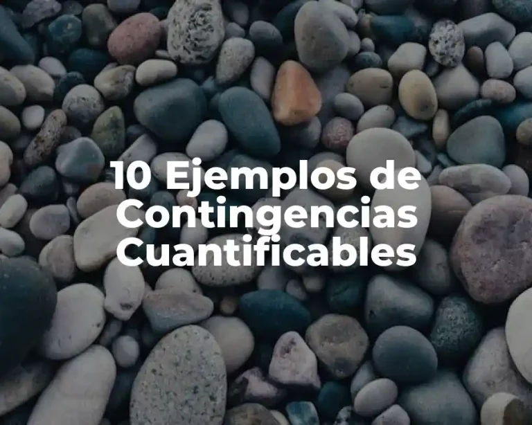 10 Ejemplos de Contingencias Cuantificables