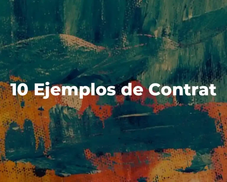 10 Ejemplos de Contrat
