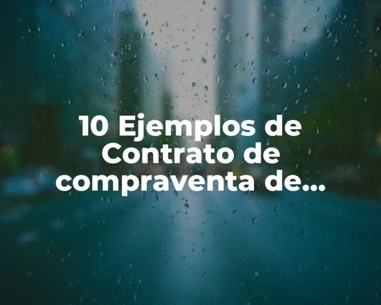 10 Ejemplos de Contrato de compraventa de terreno lleno