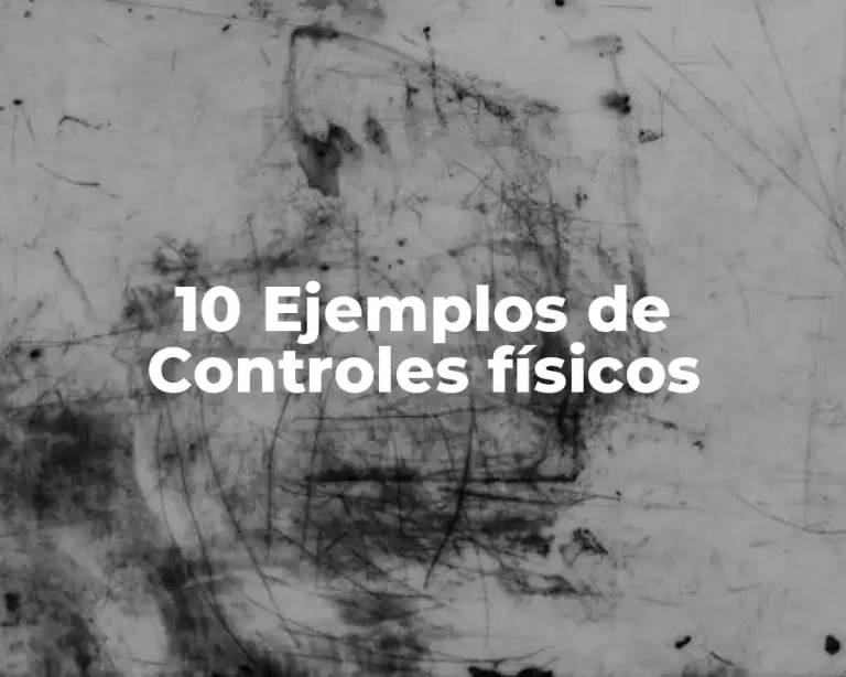 10 Ejemplos de Controles físicos