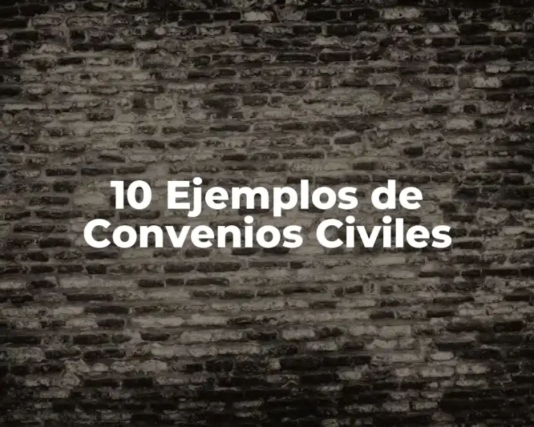10 Ejemplos de Convenios Civiles