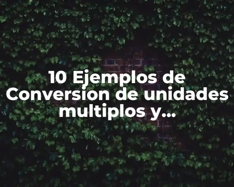 10 Ejemplos de Conversion de unidades multiplos y submultiplos