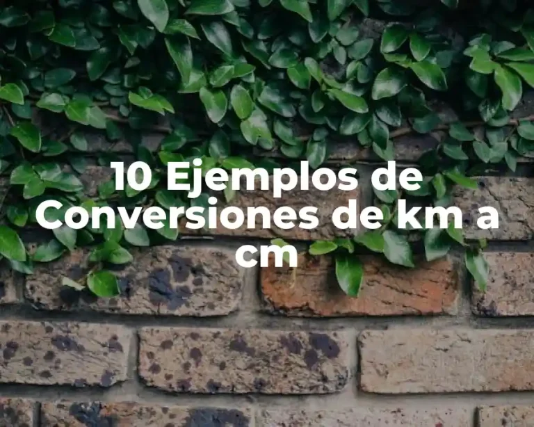 10 Ejemplos de Conversiones de km a cm