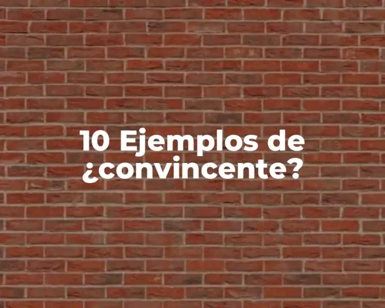 10 Ejemplos de ¿convincente?