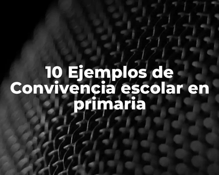 10 Ejemplos de Convivencia escolar en primaria