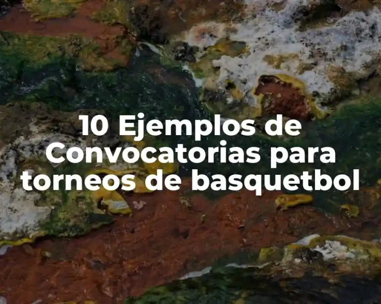 10 Ejemplos de Convocatorias para torneos de basquetbol