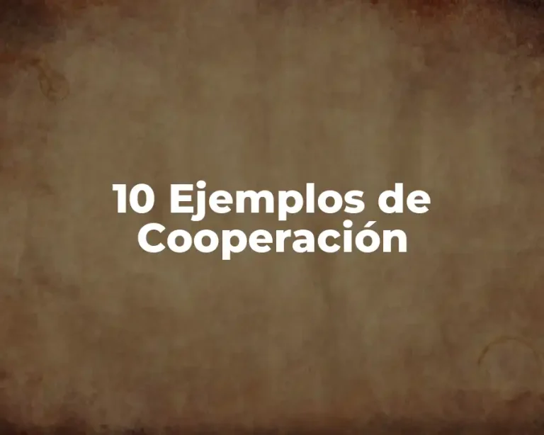 10 Ejemplos de Cooperación
