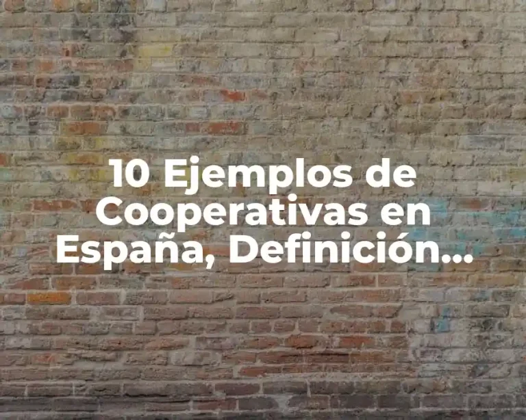 10 Ejemplos de Cooperativas en España, Definición, Diferencias y para que sirve